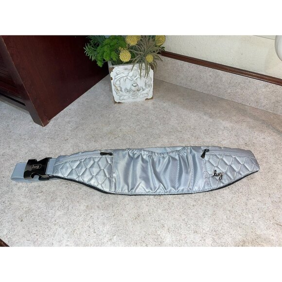 New Lug Quilted Silver Skedaddle Adjustable Waist Pack With Multiple Pockets & B - Picture 5 of 9